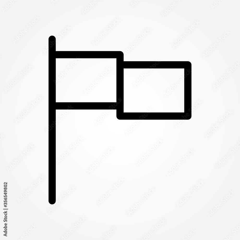 Simple flag icon isolated on white background Simple flag icon isolated on white background