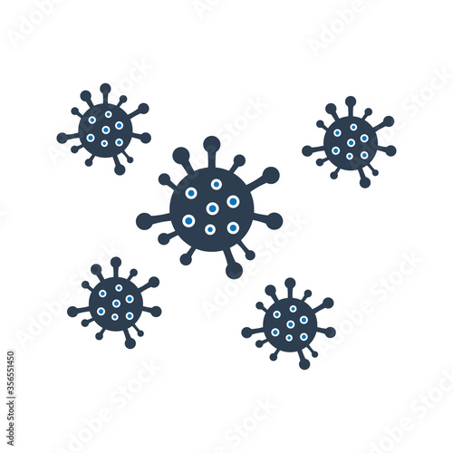 Bacteria Icon. Harmful Virus Disease Icon. Virus icon