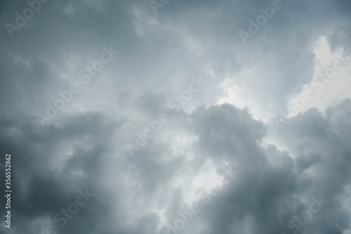 Dark cloudy on the Sky background