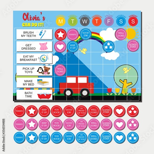 village chore chart for kids