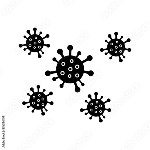  Bacteria Icon. Harmful Virus Disease Icon. Virus icon