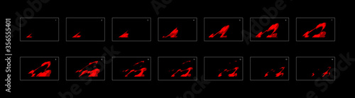Fire explosion effect. Blast animation effect. Animation Sprite sheet for games, cartoon or animation. vector style animation effect 20022.