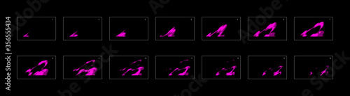 Poison explosion effect. Blast animation effect. Animation Sprite sheet for games, cartoon or animation. vector style animation effect 20024.