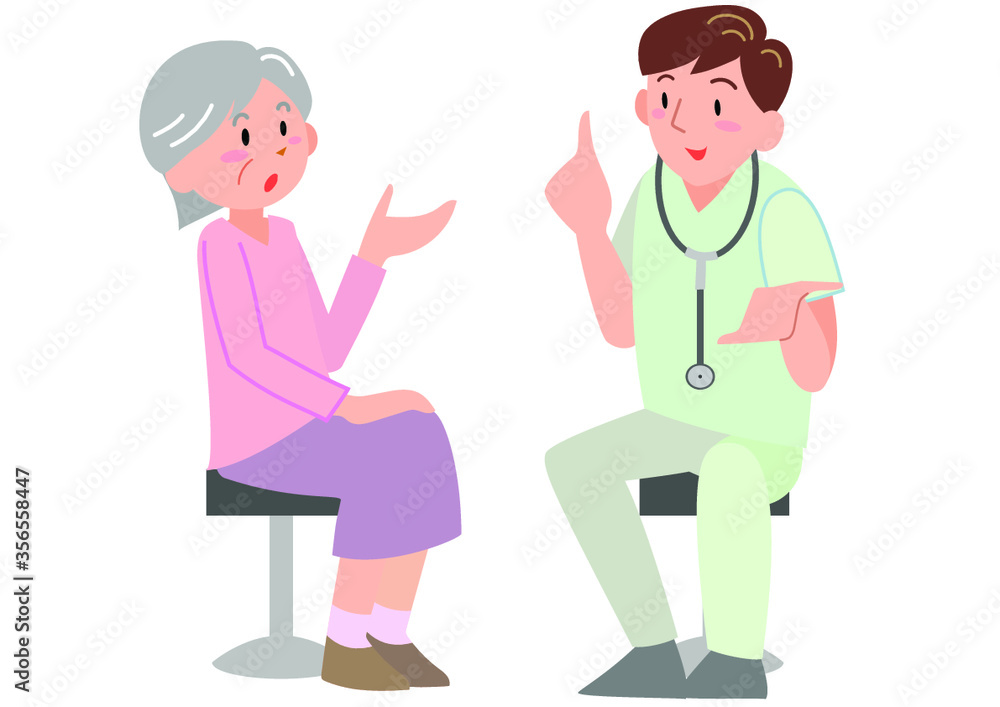 シニア女性の診察