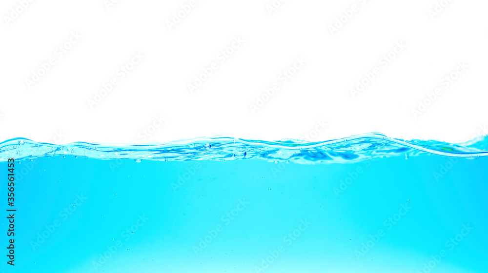blue water waves with with bubbles on a white background blue water waves with with bubbles on a white background