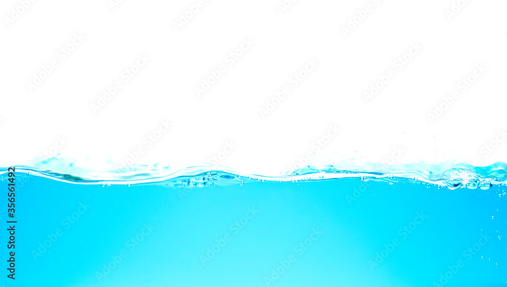 blue water waves with with bubbles on a white background blue water waves with with bubbles on a white background