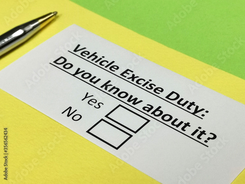 Принти на полотні Questionnaire about taxation
