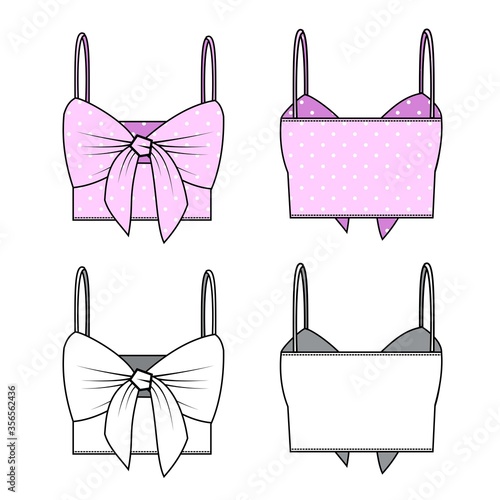 TANK TOP FASHION FLAT SKETCHES TEMPLATE 
technical drawings teck pack  front and back