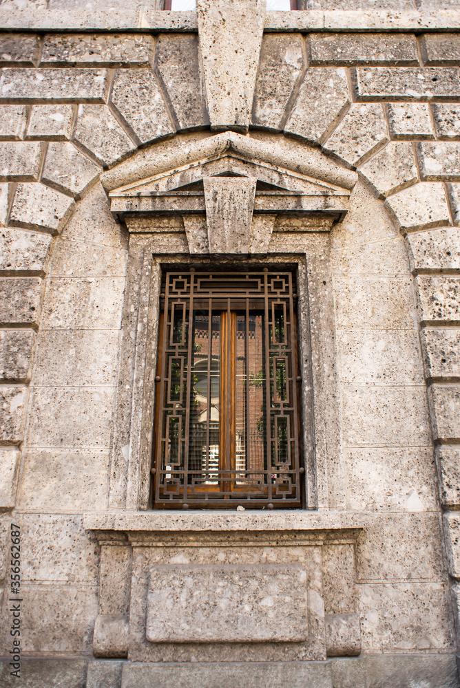 Old Brutal Window in Milan.