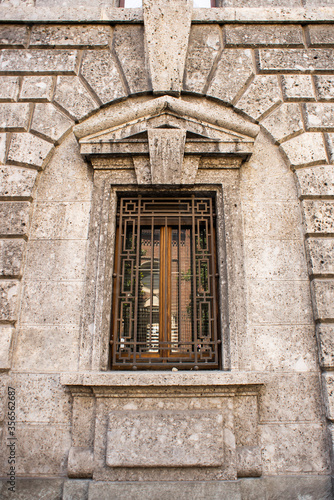 Old Brutal Window in Milan.