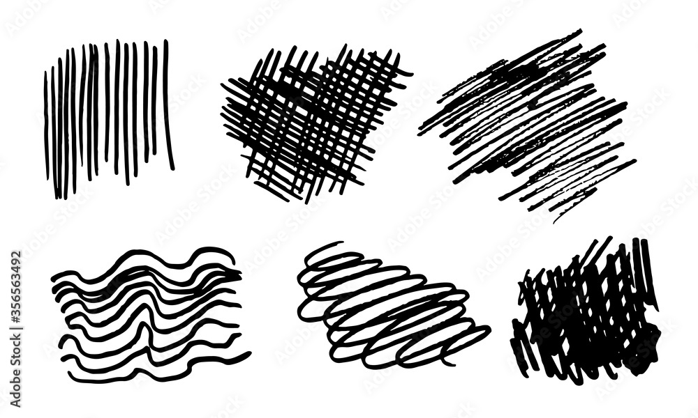Vector freehand scribble collection isolated on white background. Hand drawn abstract illustration. Texture of writing materials. Handwritten doodles and pencil strokes Vector freehand scribble collection isolated on white background. Hand drawn abstract illustration. Texture of writing materials. Handwritten doodles and pencil strokes