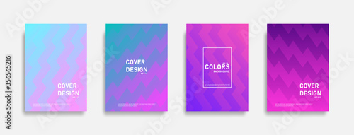 Abstract colorful line design background set, graphic banner cover and advertising design layout template. Eps10 vector.