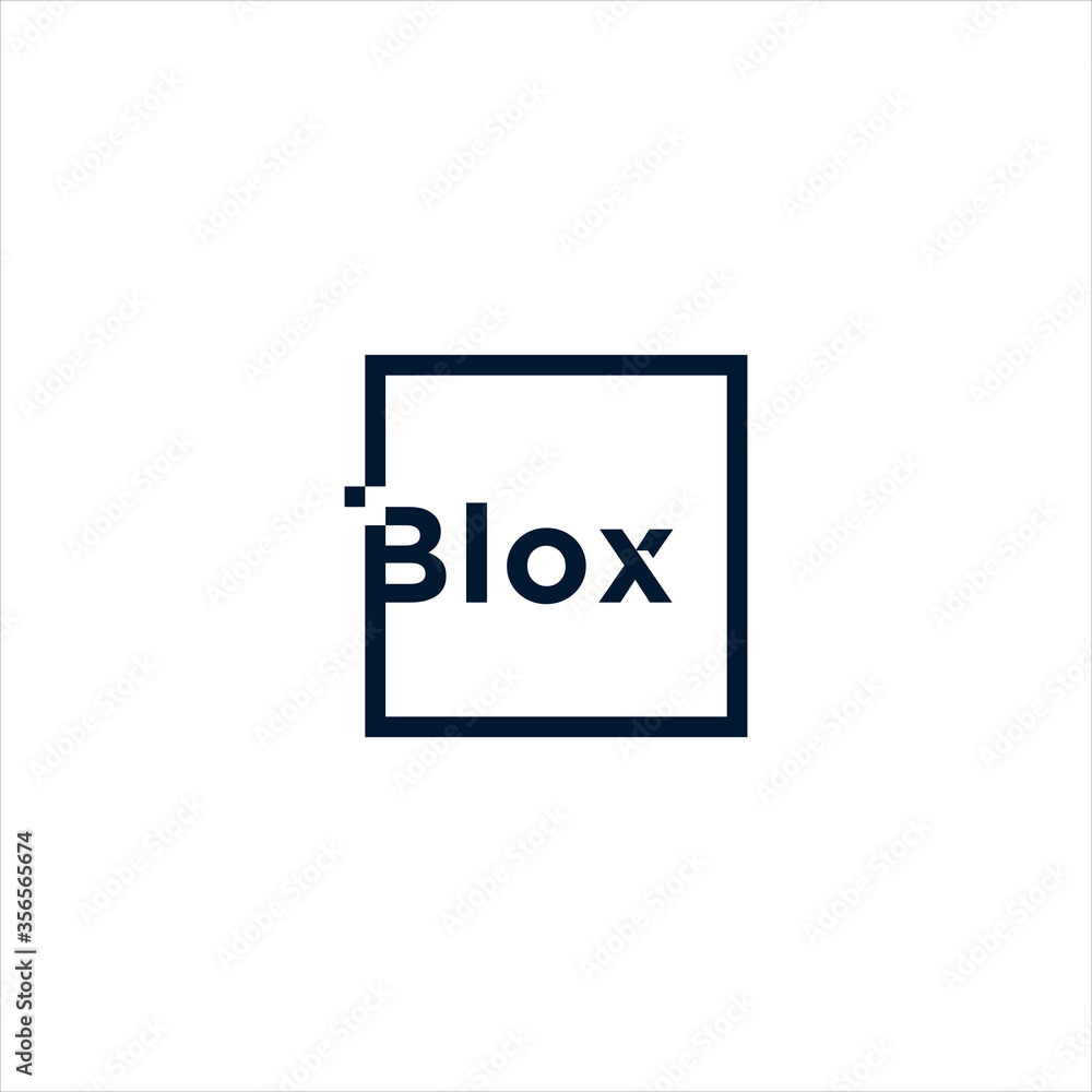 Block vector logo with a unique, clean and elegant shape Block vector logo with a unique, clean and elegant shape