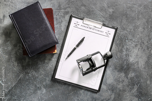 Power of attorney with stam...