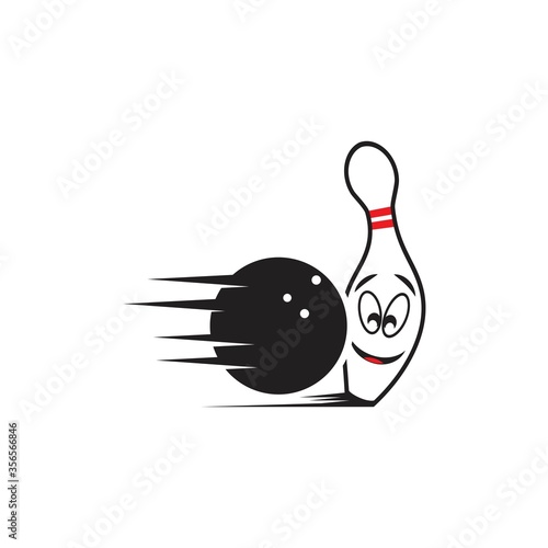 Vászonkép Bowling icon Template vector