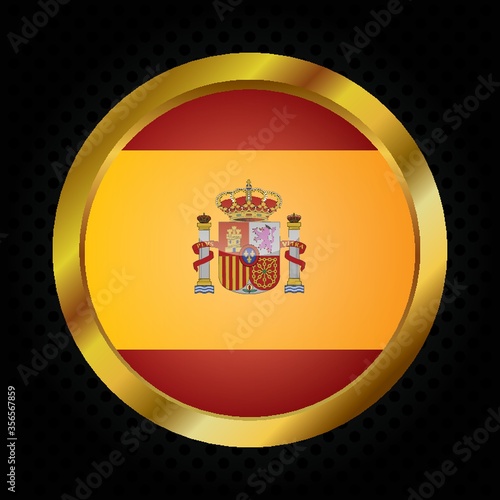 spain flag label