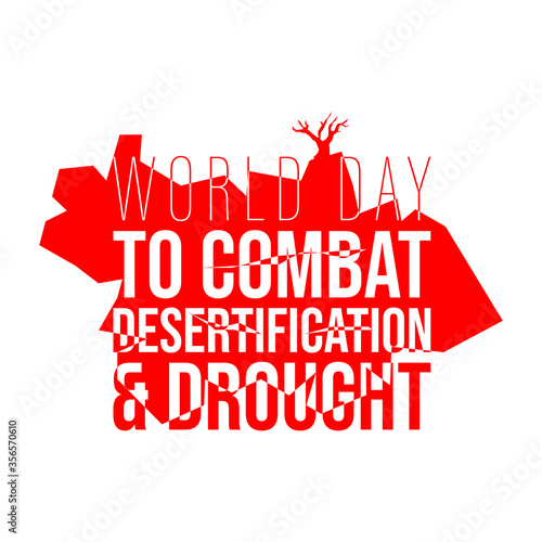 World Day to Combat Desertification and Drought banner with Desert texture background vector design.