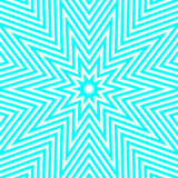 Abstract optical illusion background with a blue star. Black and orange. Vector.