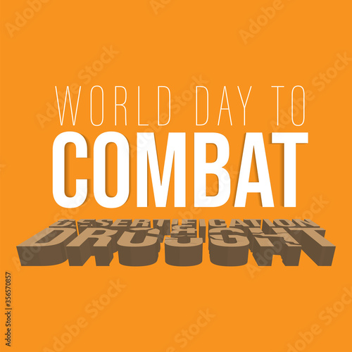 World Day to Combat Desertification and Drought banner with Desert texture background vector design.