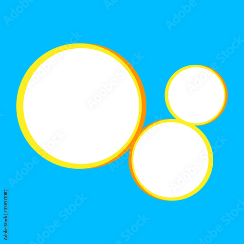 template banner square blue and circle blank for background, blue and circle frame empty for banner presentation, cover paper blue square for clip art, copy space text
