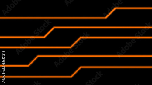 line glow orange on black for background, modern art line glowing orange for technology concept, neon effect shine with orange glow line, light orange bright shine in line shape, light beam glowing