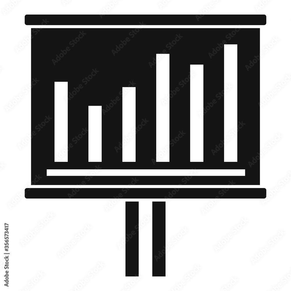 Graph chart office banner icon. Simple illustration of graph chart office banner vector icon for web design isolated on white background Graph chart office banner icon. Simple illustration of graph chart office banner vector icon for web design isolated on white background