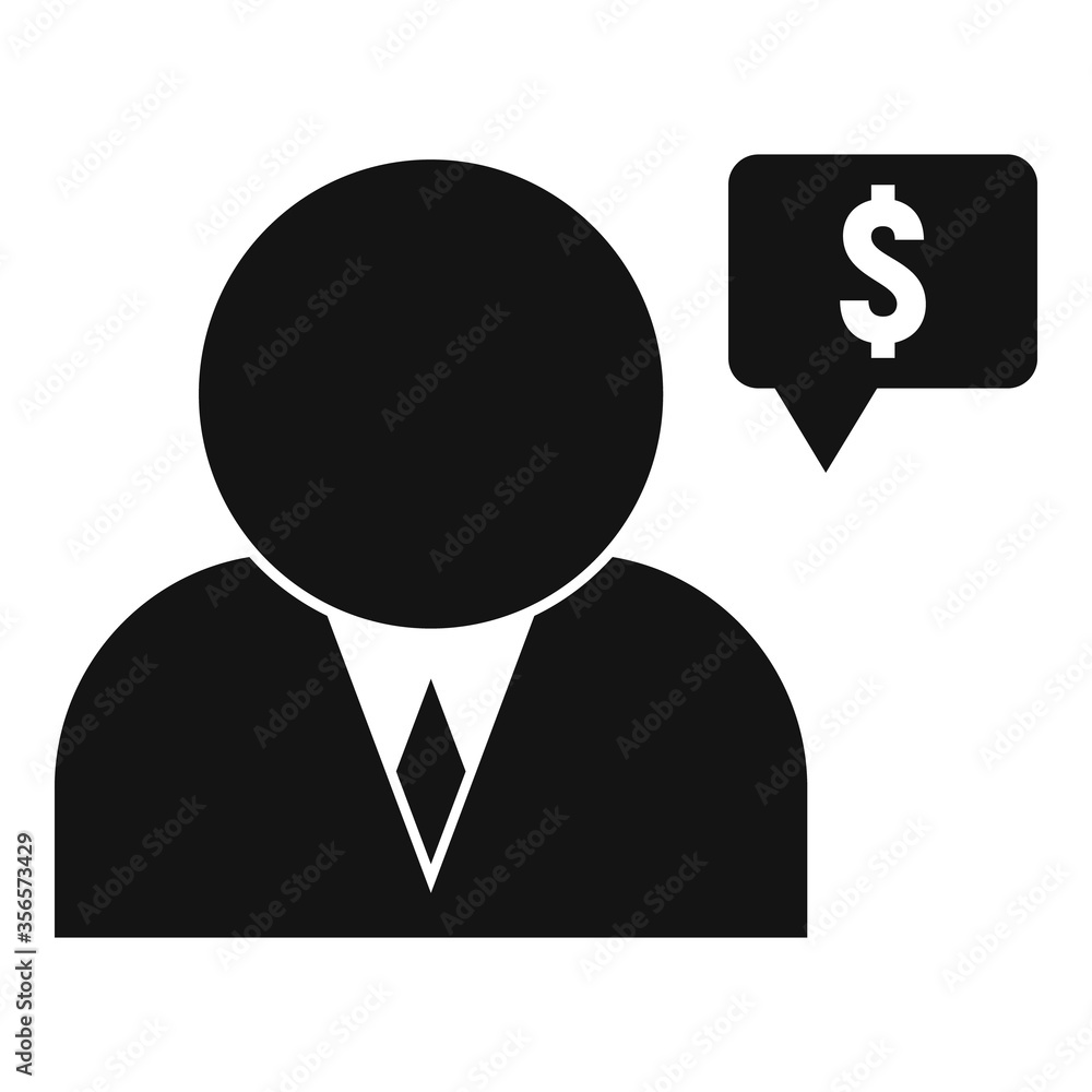 Financial advisor icon. Simple illustration of financial advisor vector icon for web design isolated on white background Financial advisor icon. Simple illustration of financial advisor vector icon for web design isolated on white background