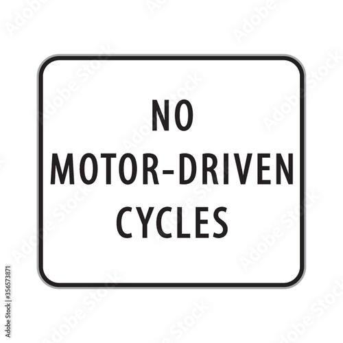 no motor-driven cycles sign