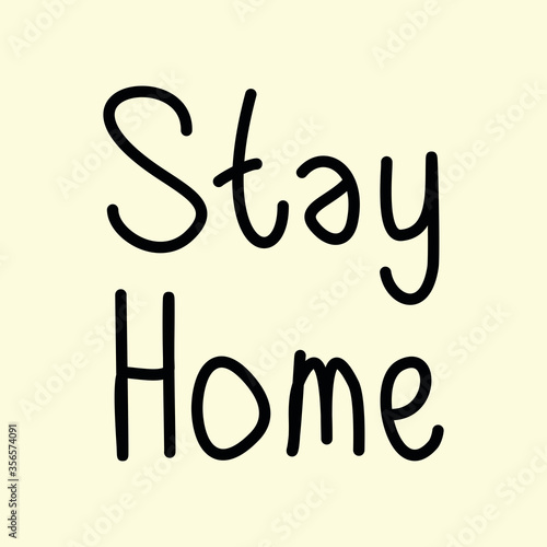 Vector writing of Stay Home.