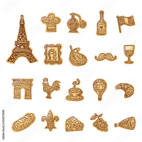 collection of french icons