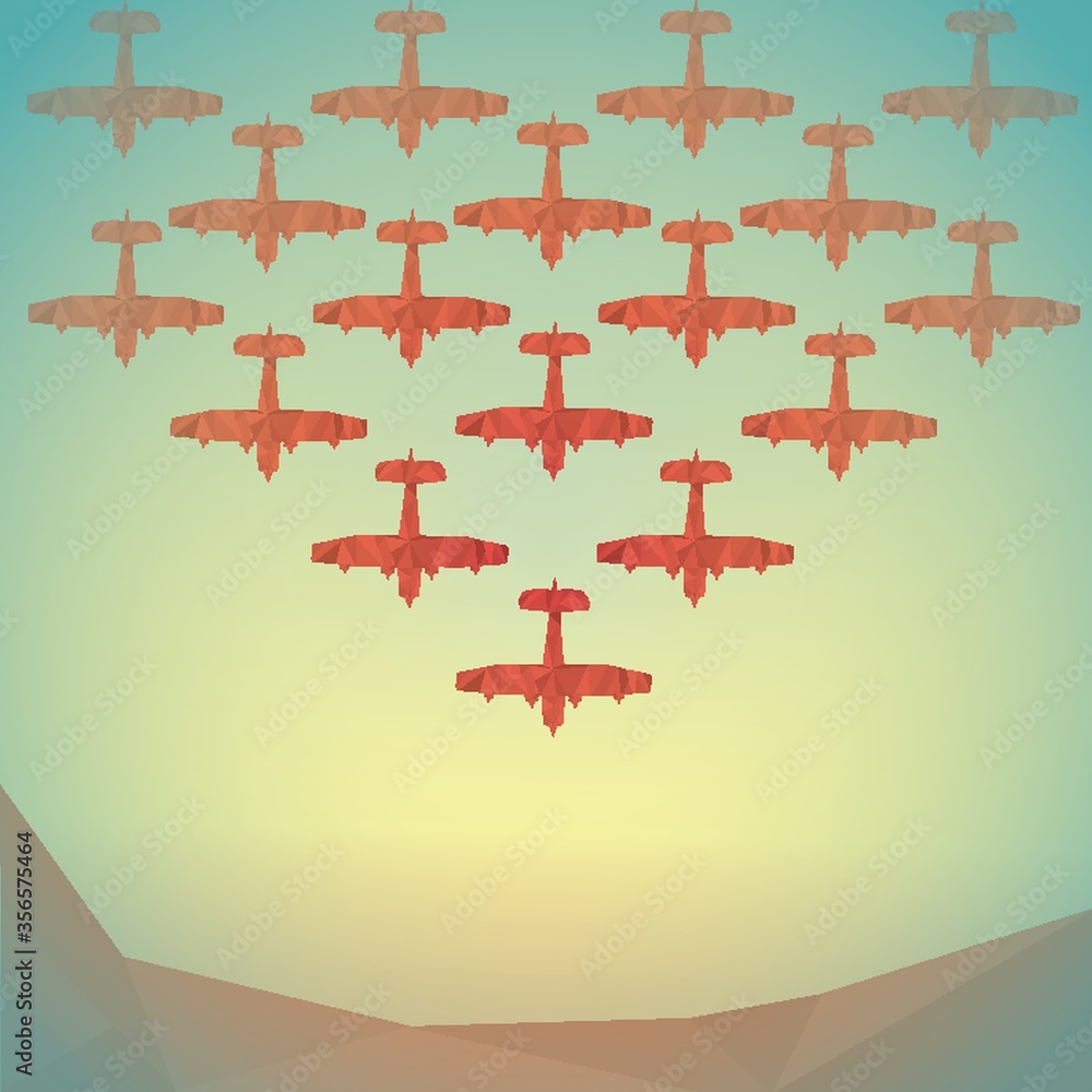 Obraz premium faceted glider planes