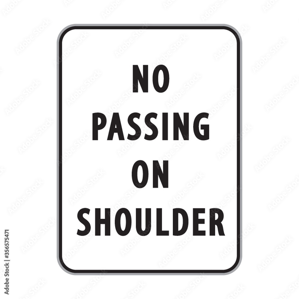 no passing on shoulder sign no passing on shoulder sign