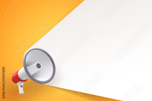 Megaphone and copy space for protest or announce