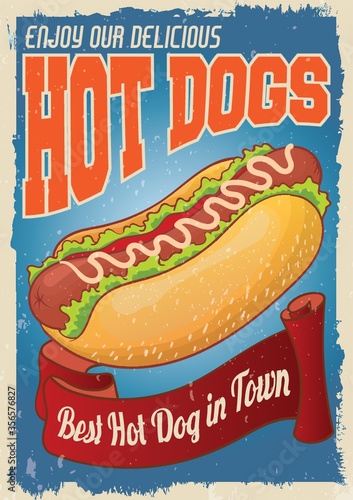 hot dog poster