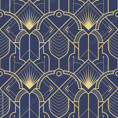 Abstract art deco geometric pattern vector
