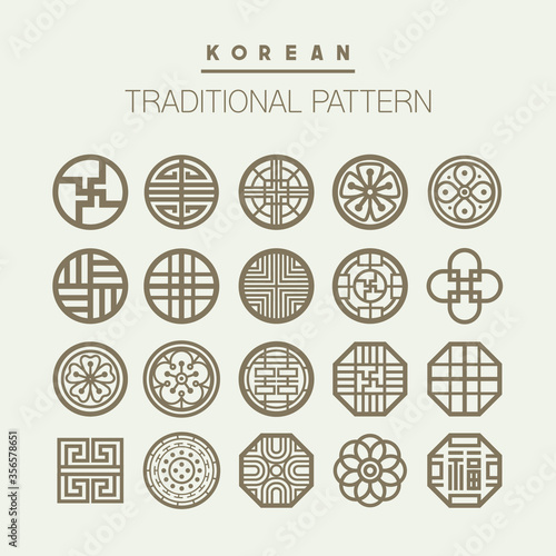 한국 전통 문양 벡터 그래픽 photo