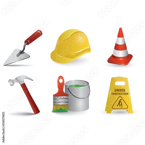 collection of construction icons