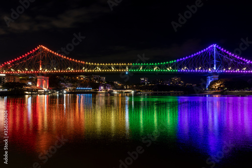 Story Bridge rainbow color LGBTIQ Pride celebration © Nicholas Higgins