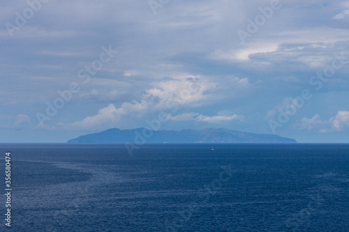 sailing in blue mediterranean sea