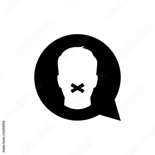Keep quiet icon. Silent please sign isolated on white background