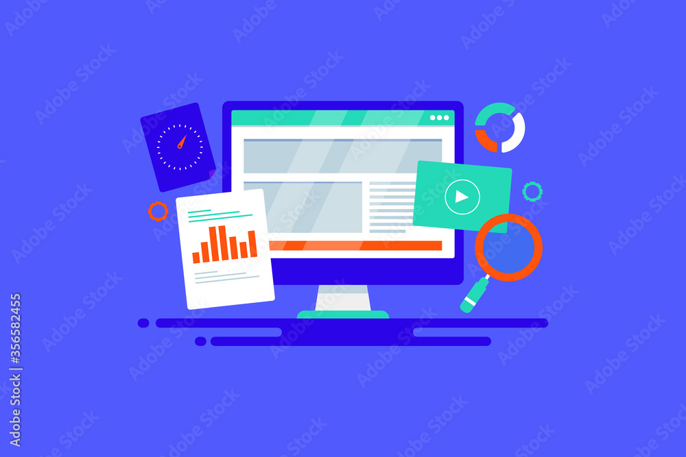 Search engine optimization, website optimization with data analysis, video and content strategy for webpage seo, marketing and technology concept. Search engine optimization, website optimization with data analysis, video and content strategy for webpage seo, marketing and technology concept.