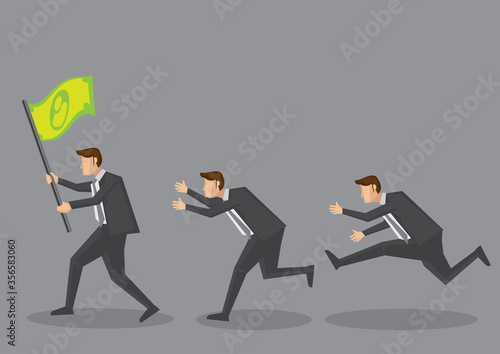 Money Followers Vector Illustration