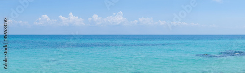 panorama blue sea and blue sky