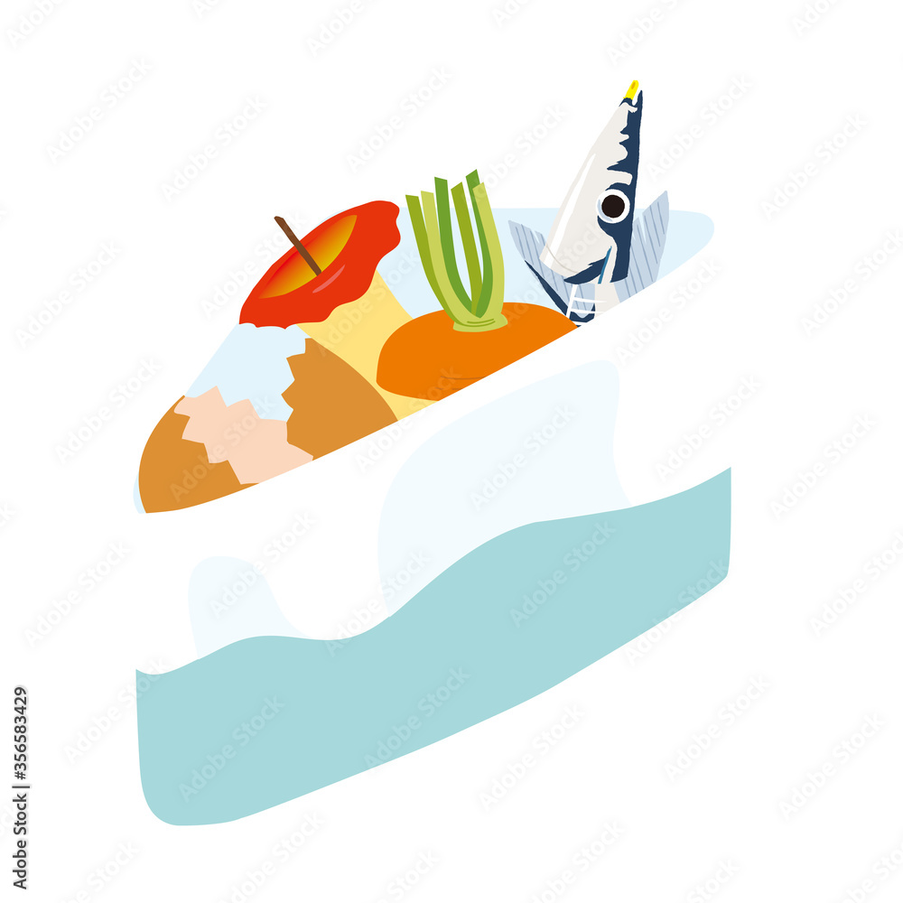 生ごみに群がるコバエのイラスト Stock ベクター Adobe Stock