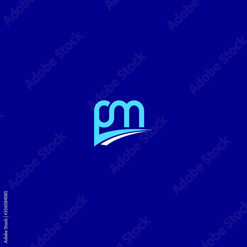 PM Letter Logo and Icon Unique Design Vector