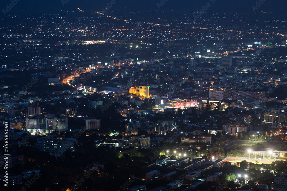 night view of the Chiang Mai city