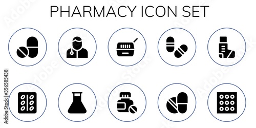 Modern Simple Set of pharmacy Vector filled Icons