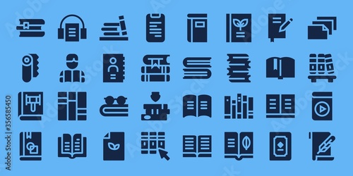 textbook icon set