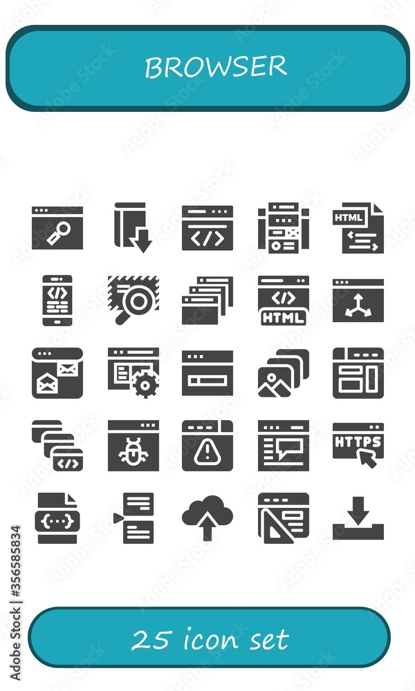 browser icon set browser icon set
