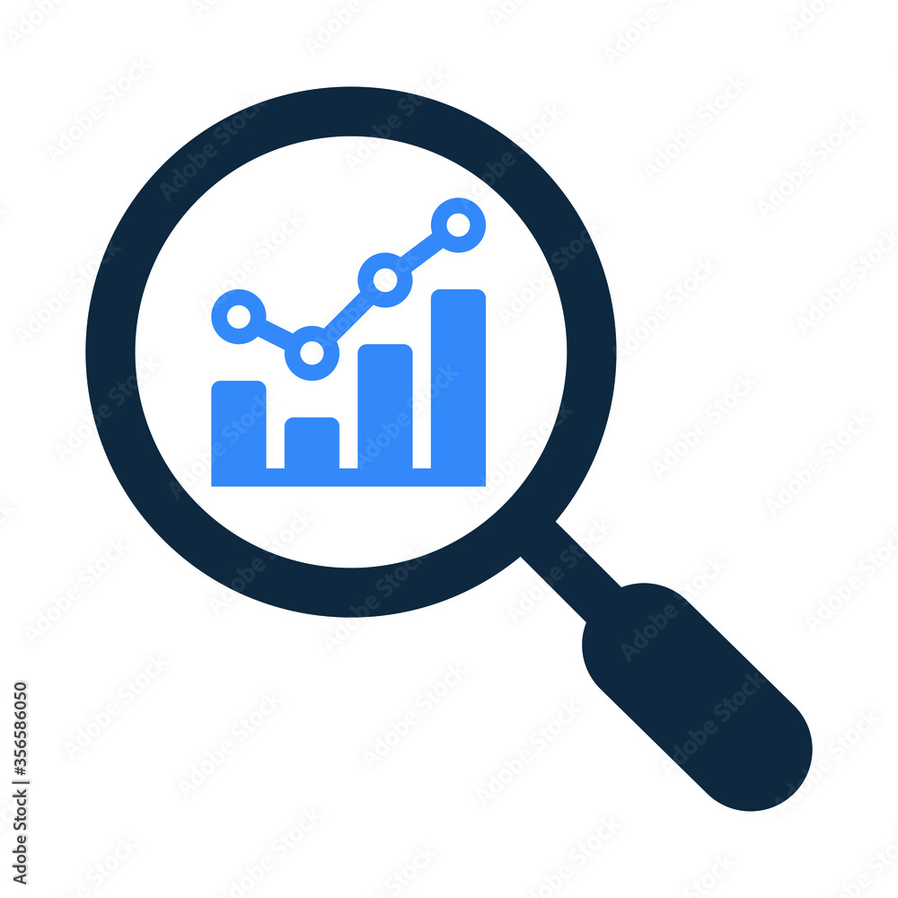 Analytics, analysis, statistics, searching icon Analytics, analysis, statistics, searching icon